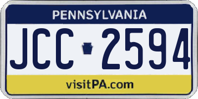 PA license plate JCC2594