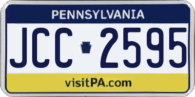 PA license plate JCC2595