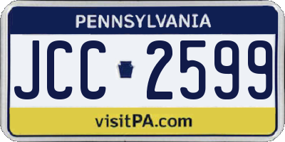 PA license plate JCC2599