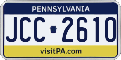PA license plate JCC2610