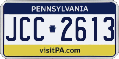PA license plate JCC2613