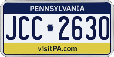 PA license plate JCC2630
