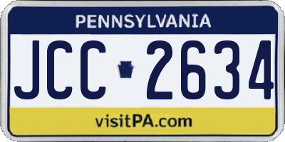 PA license plate JCC2634
