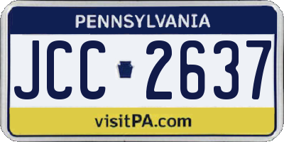 PA license plate JCC2637
