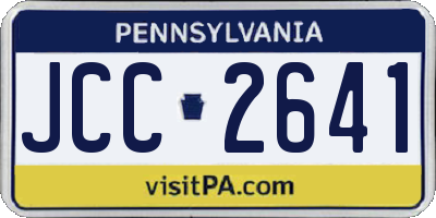 PA license plate JCC2641
