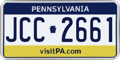 PA license plate JCC2661