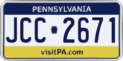 PA license plate JCC2671