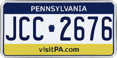 PA license plate JCC2676