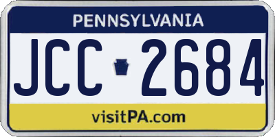 PA license plate JCC2684