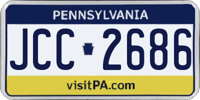 PA license plate JCC2686
