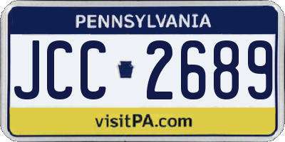 PA license plate JCC2689