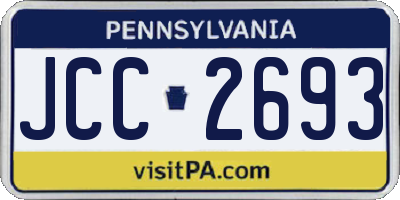 PA license plate JCC2693