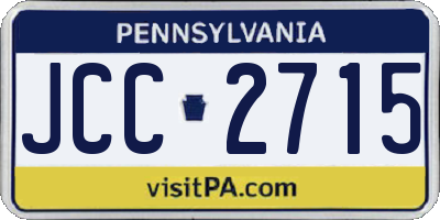 PA license plate JCC2715