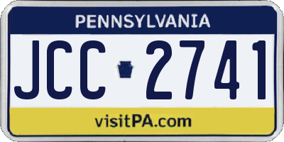 PA license plate JCC2741