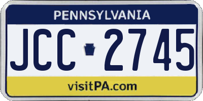 PA license plate JCC2745