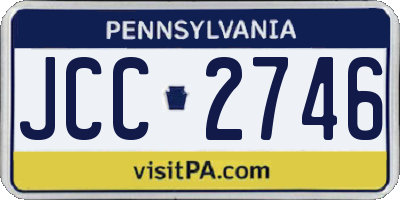 PA license plate JCC2746
