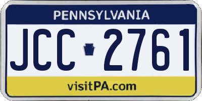 PA license plate JCC2761
