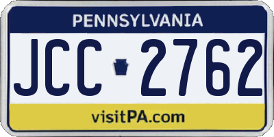 PA license plate JCC2762