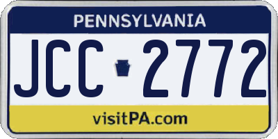 PA license plate JCC2772