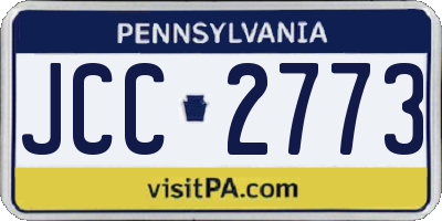 PA license plate JCC2773
