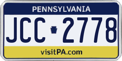 PA license plate JCC2778