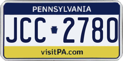 PA license plate JCC2780