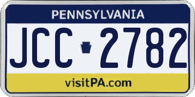 PA license plate JCC2782