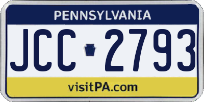 PA license plate JCC2793