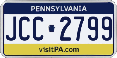 PA license plate JCC2799