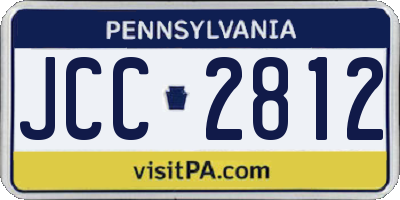 PA license plate JCC2812