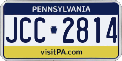 PA license plate JCC2814