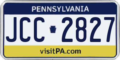 PA license plate JCC2827