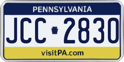 PA license plate JCC2830