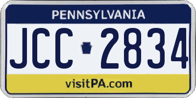 PA license plate JCC2834