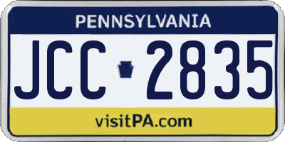 PA license plate JCC2835