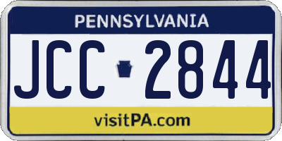 PA license plate JCC2844