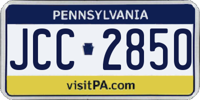 PA license plate JCC2850