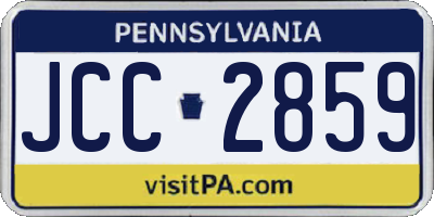 PA license plate JCC2859