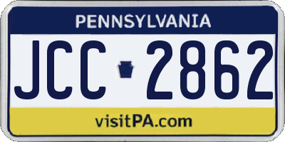 PA license plate JCC2862