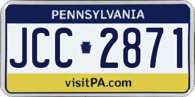 PA license plate JCC2871