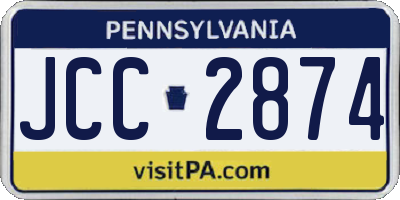 PA license plate JCC2874
