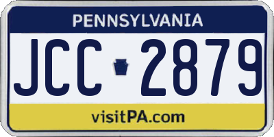 PA license plate JCC2879