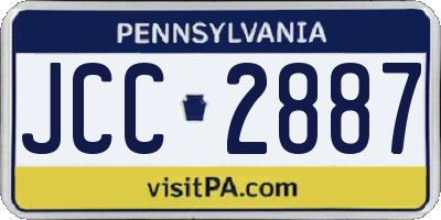 PA license plate JCC2887