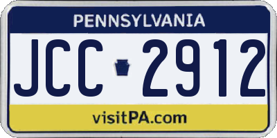 PA license plate JCC2912