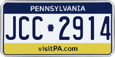 PA license plate JCC2914