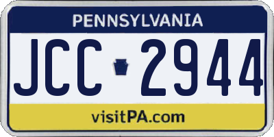 PA license plate JCC2944