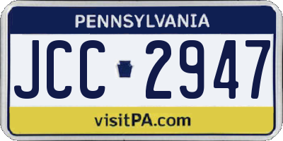 PA license plate JCC2947