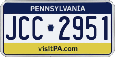 PA license plate JCC2951
