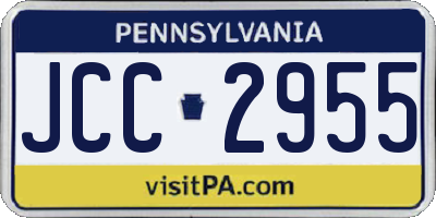 PA license plate JCC2955