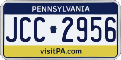PA license plate JCC2956